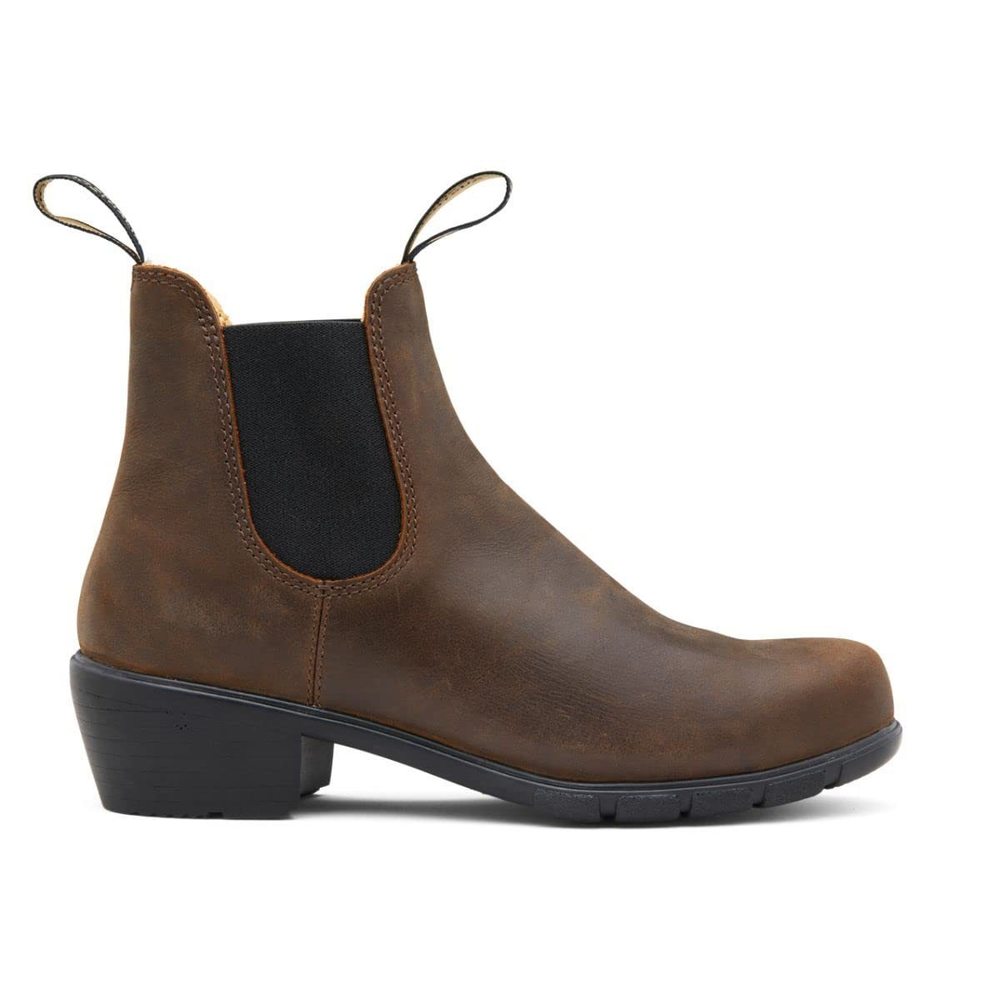 BLUNDSTONE BL1673 HEELED CHELSEA BOOT ANTIQUE BROWN AU 3.5 (US WOMEN'S 6.5) - Picture 5 of 6